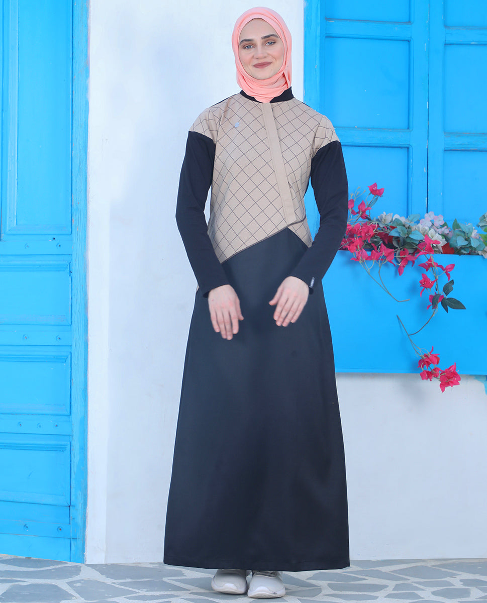 Urban Cross Contrast Colored Jilbab