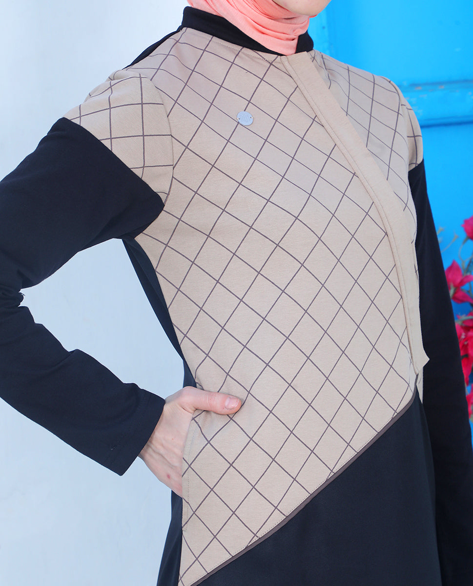 Urban Cross Contrast Colored Jilbab