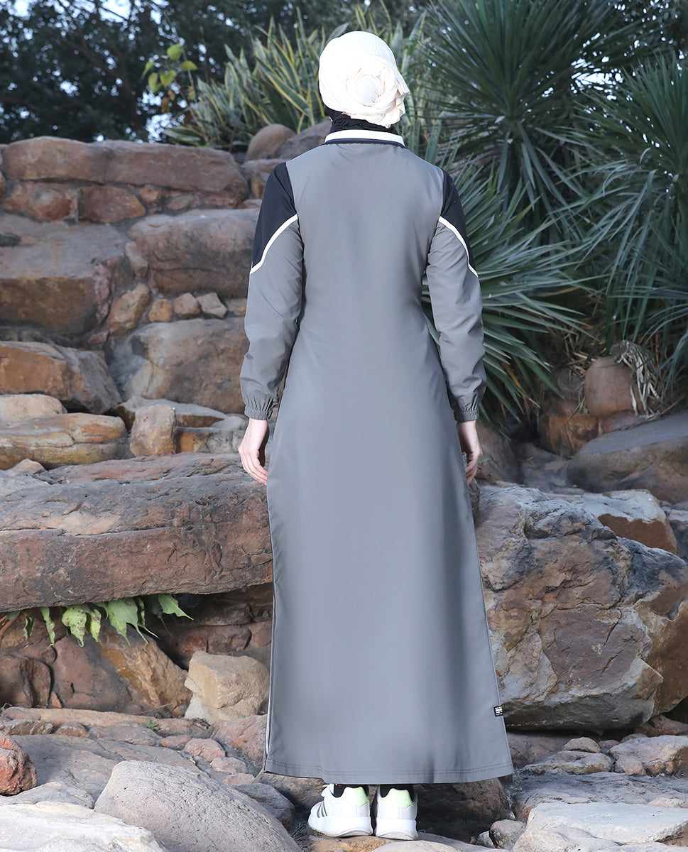 Toggle & String Grey Tone Jilbab