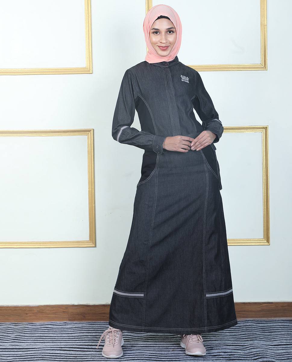 Soft Fit Belted Denim Jilbab