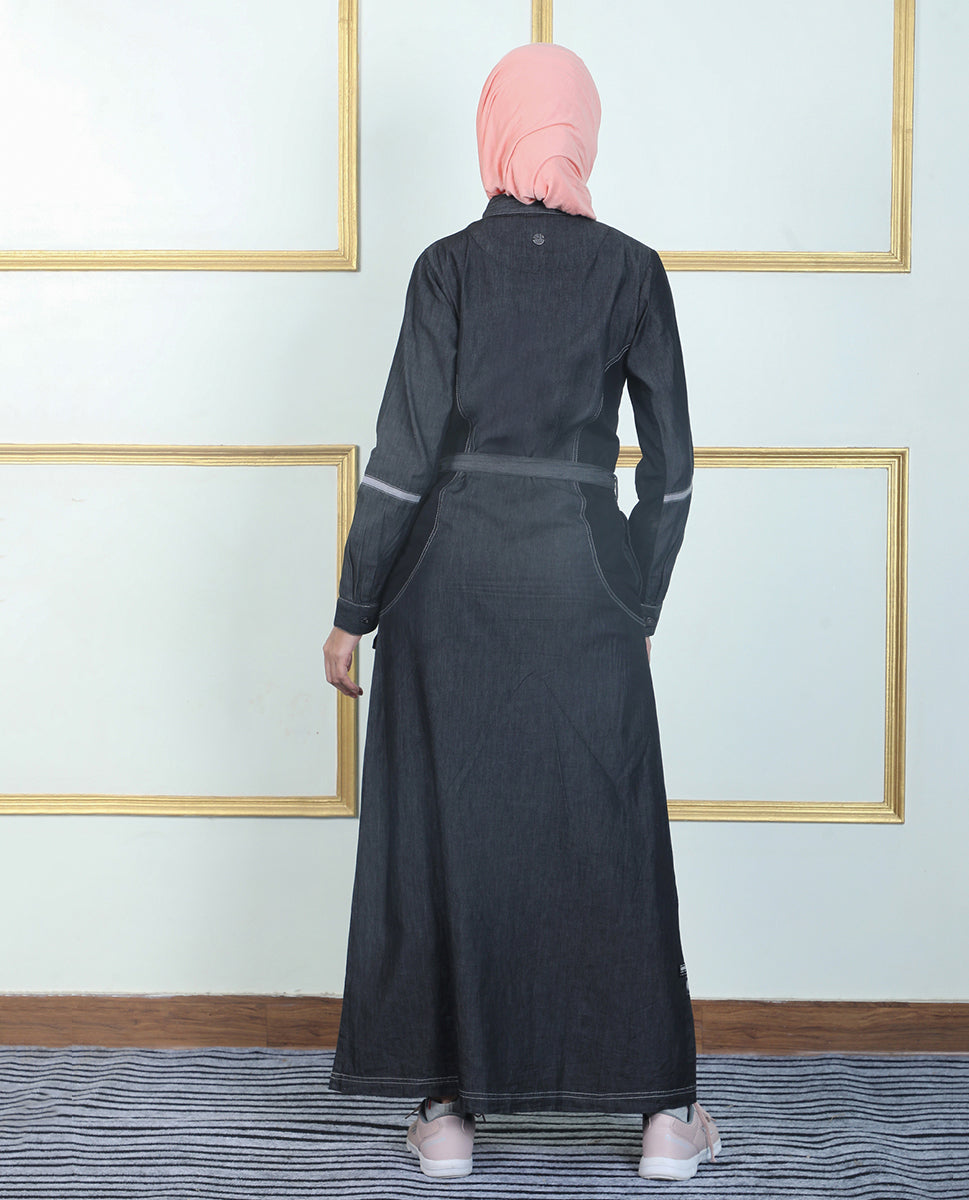 Soft Fit Belted Denim Jilbab