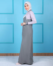 Urban Grey Contrast Color Jilbab