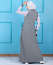 Urban Grey Contrast Color Jilbab