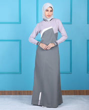 Urban Grey Contrast Color Jilbab