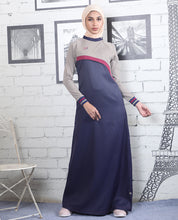 Violet Drift Contrast Color Jilbab