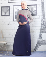 Violet Drift Contrast Color Jilbab