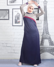 Violet Drift Contrast Color Jilbab