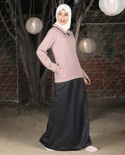Softglow - Black & Peach Winter Jilbab