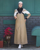 Urban Khaki Full Front Open Jilbab
