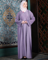 Lavender Grace Embellished Flared Sleeves Abaya
