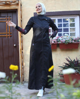 Stealth Black Full Front Open Jilbab