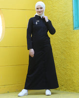 Black Essence Flap Pockets Jilbab