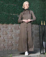 Brewed Latte Flap Pockets Jilbab