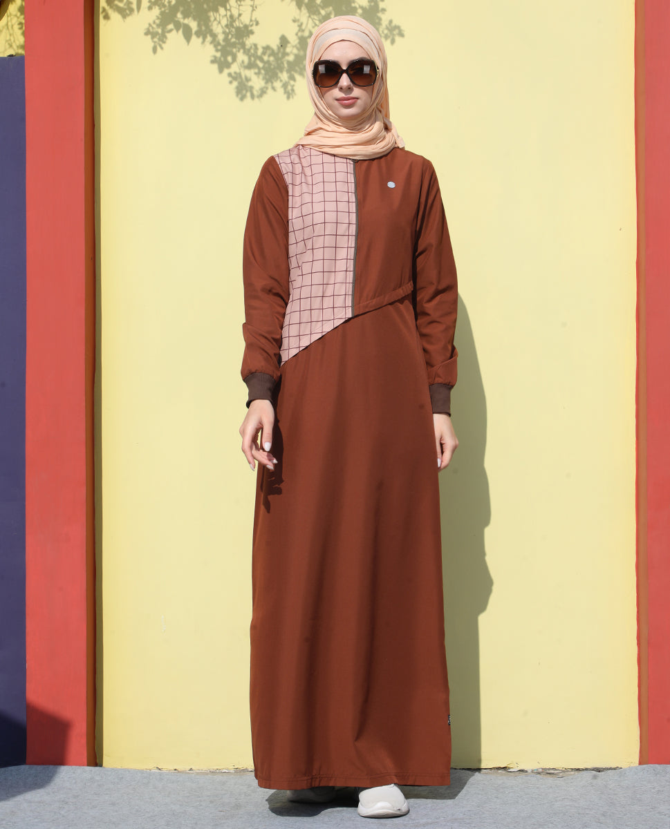 Brown Wave Utility Jilbab