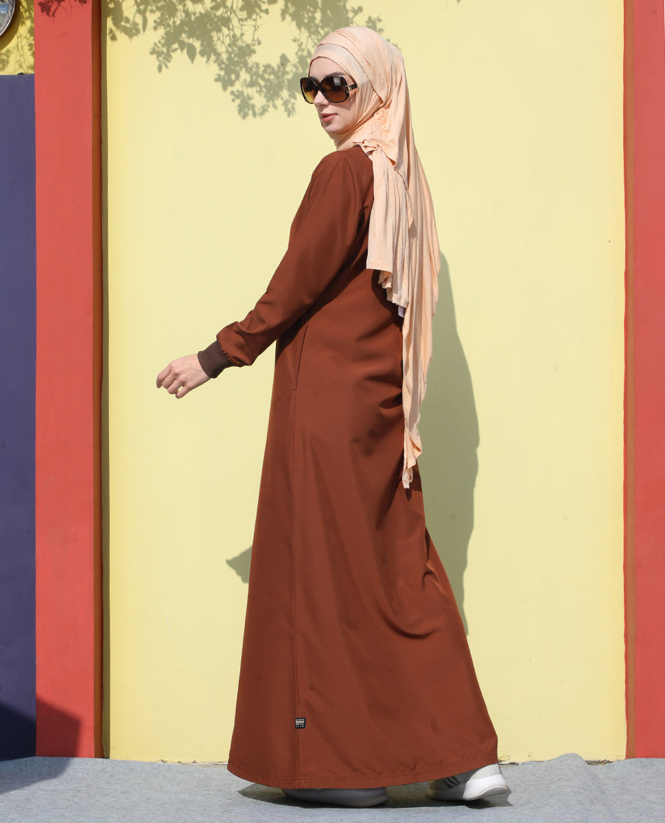 Brown Wave Utility Jilbab