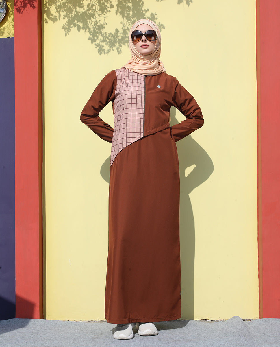Brown Wave Utility Jilbab