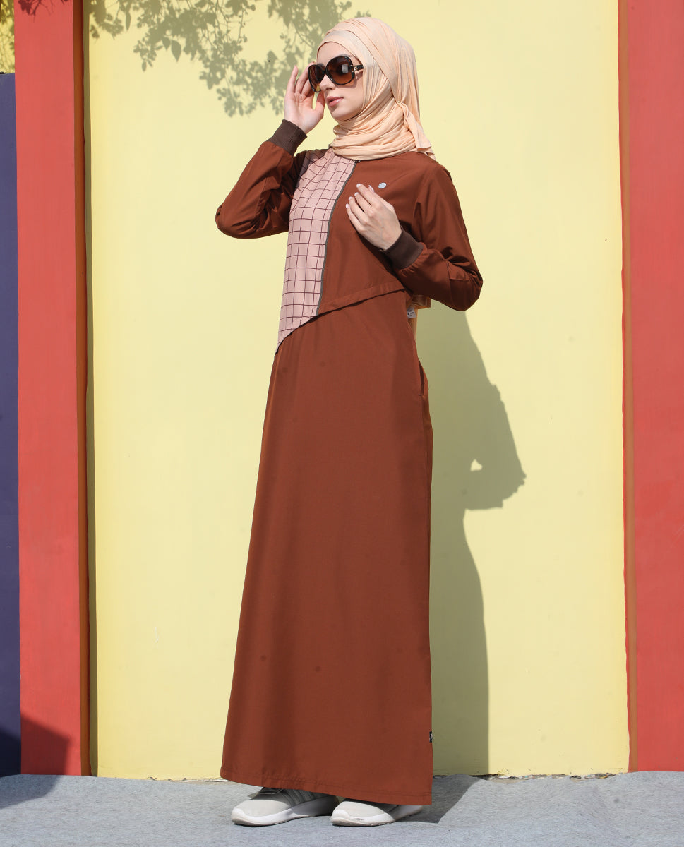 Brown Wave Utility Jilbab