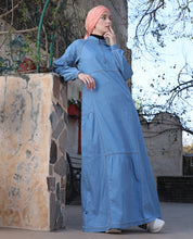 Ice Blue Denim Essential Jilbab