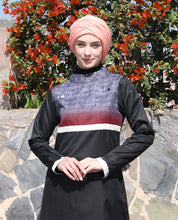 Chic Contrast Midnight Black Jilbab