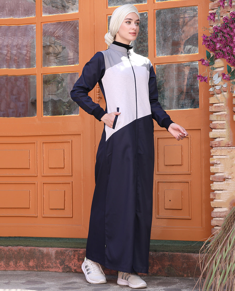 City Comfort Navy Contrast Jilbab
