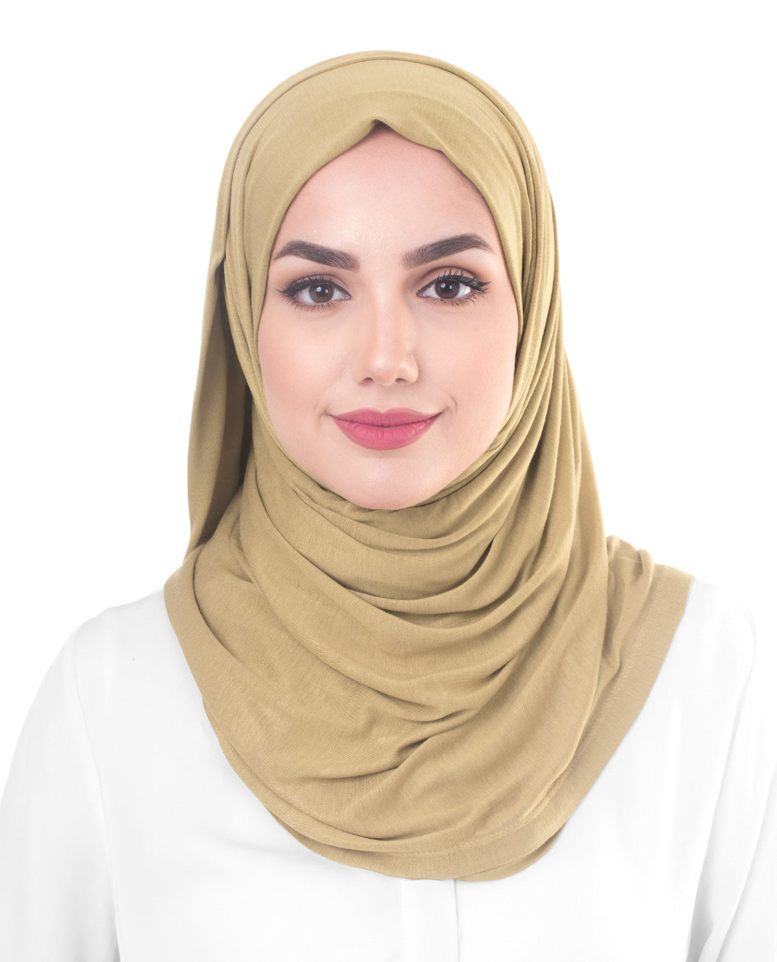 Latte Beige Viscose Jersey Scarf