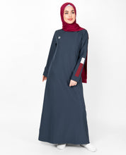 Iris Blue Round Neck Jilbab