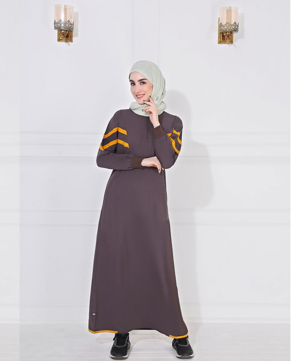 Shale Contrast Stripes Jilbab