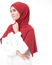 Aurora Red Viscose Jersey Scarf