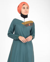 Classic Green Zip Collared Jilbab