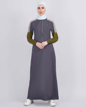 Olive Dab Anthracite Grey Jilbab