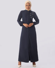 Navy Peony Exquisite Embellishment Jilbab