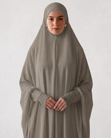 Fungi Brown Premium Nylon Lycra Prayer Khimar