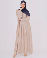 Dusty Peach Pleated Abaya