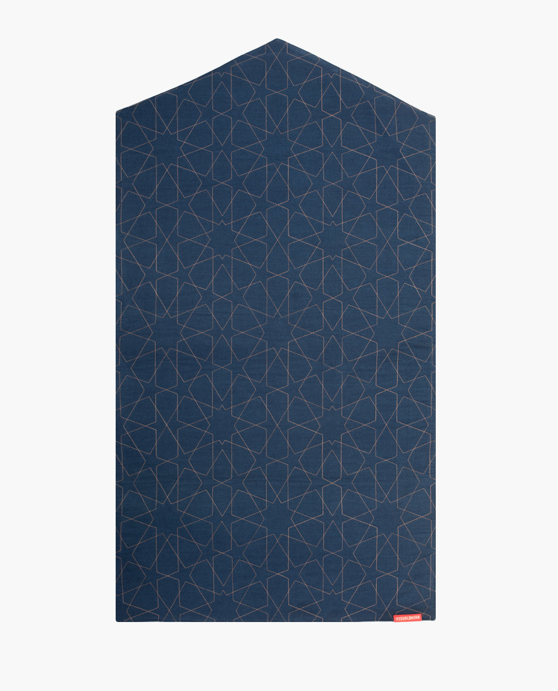 Geometric denim arch-shaped prayer mat rug2