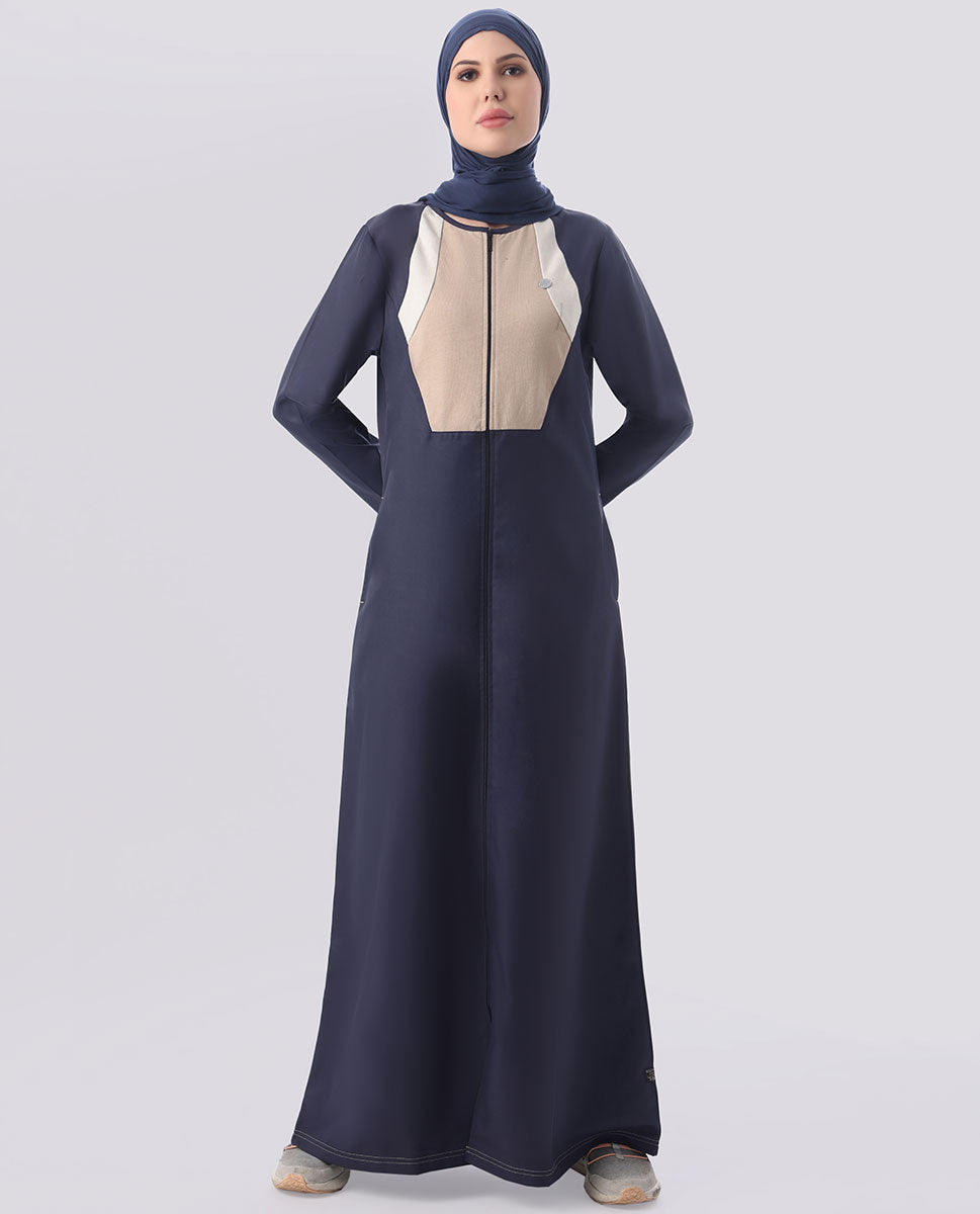 Midnight Blue Full Front Open Jilbab