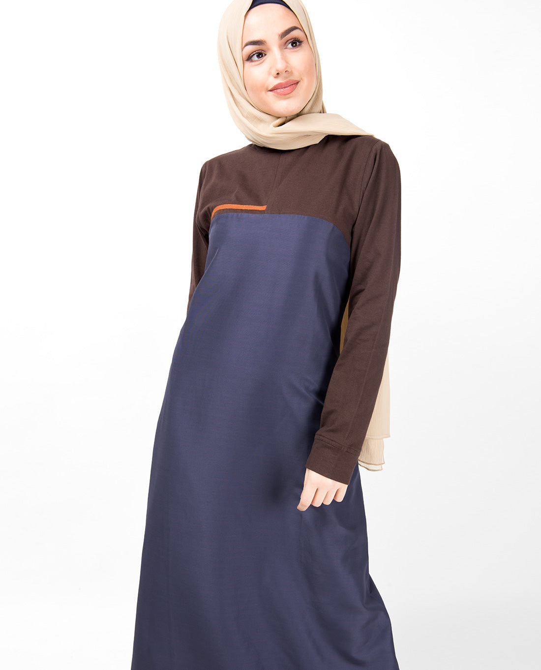 Graystone Blue Shoulder Opening Jilbab