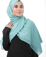 Wasabi Green Cotton Voile Scarf