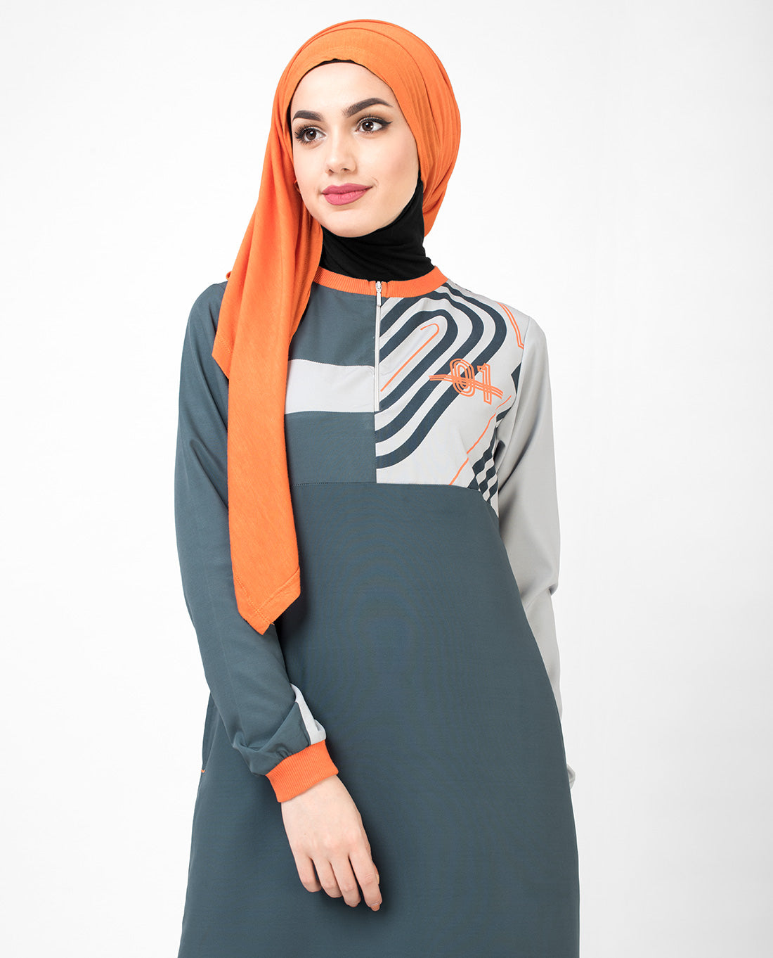 Dark Grey 01 Active Jilbab- 1WJBSRRZ0267B