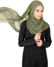 Olive Drab Poly Chiffon Scarf