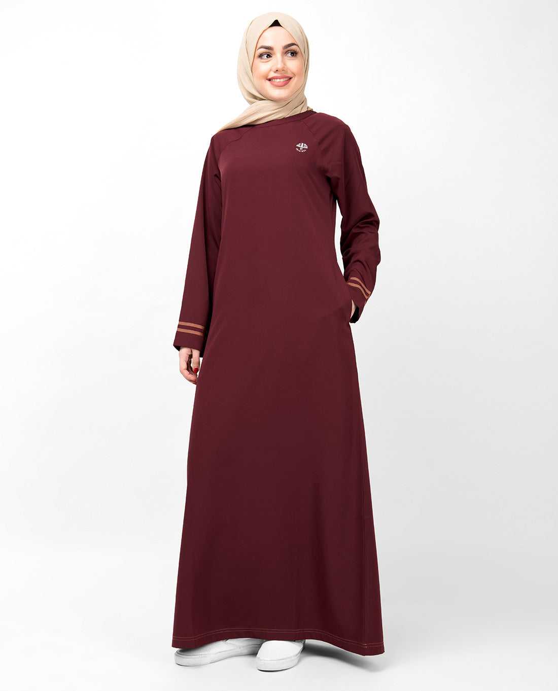 Simple Maroon Jilbab