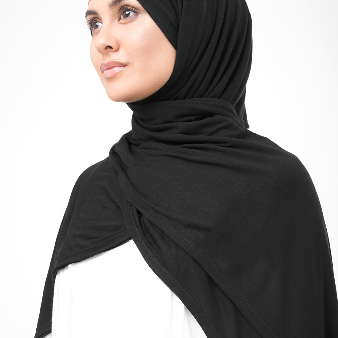 Jet jersey hijab, breathable hijab, stretchable scarf, Islamic scarf
