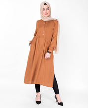 Sudan Brown Pin Tuck Midi