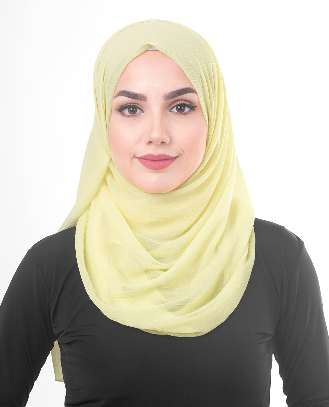 Tender Yellow Poly Chiffon  Scarf