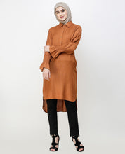 Glazed Ginger Smocked Sleeve Midi Dress