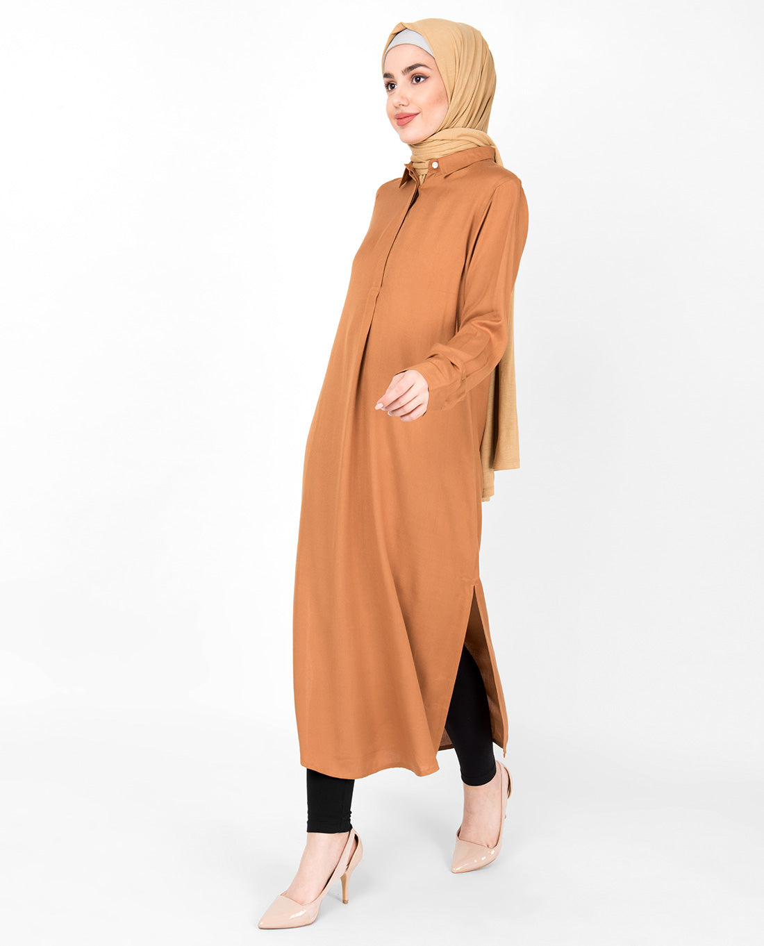 Sudan Brown Shirt Midi