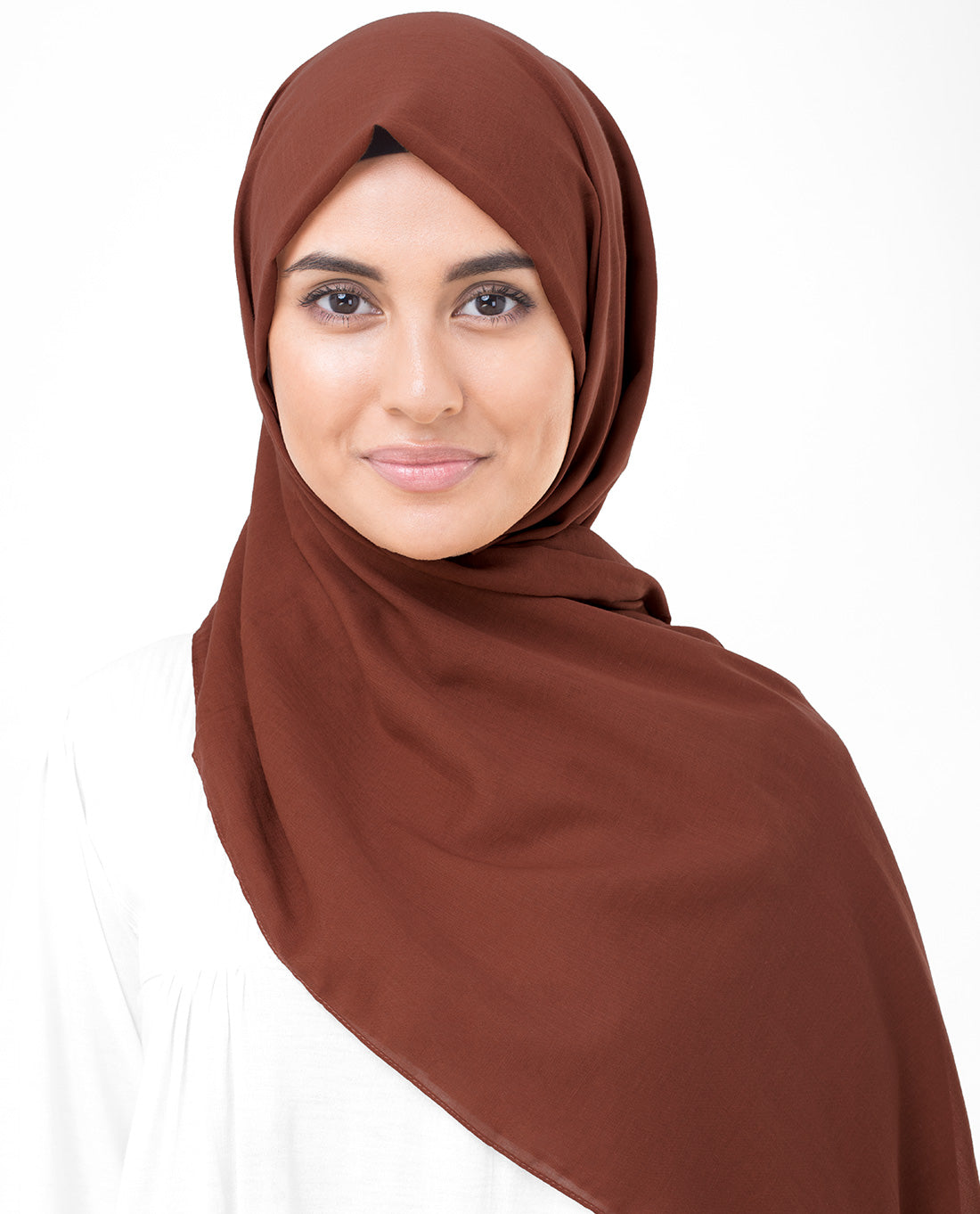 Cinnamon Stick Brown Cotton Voile Scarf