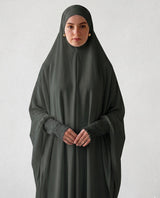 Black Premium Nylon Lycra Prayer Khimar