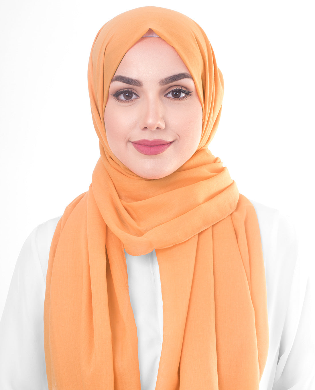 Tangerine Cotton Voile Scarf