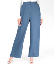 Extendable Waist Blue Palazzo Trouser