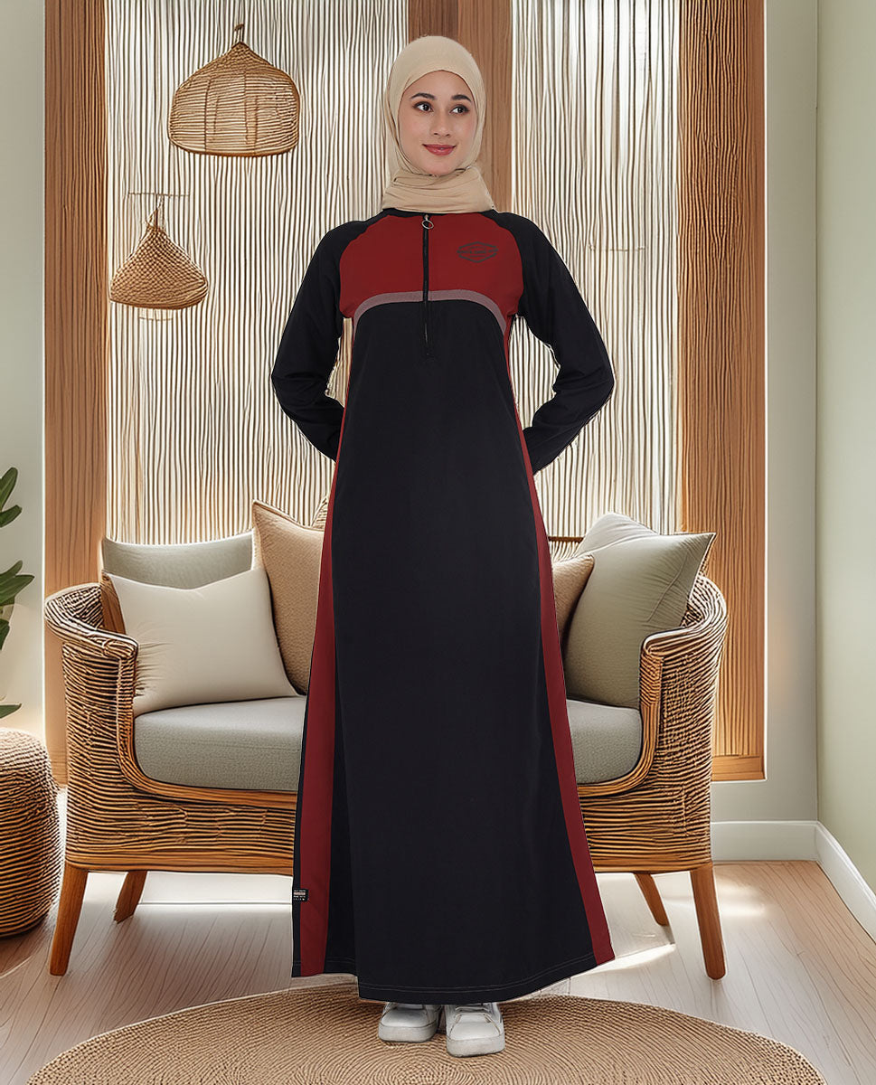 Modest Edge Contrast Jilbab